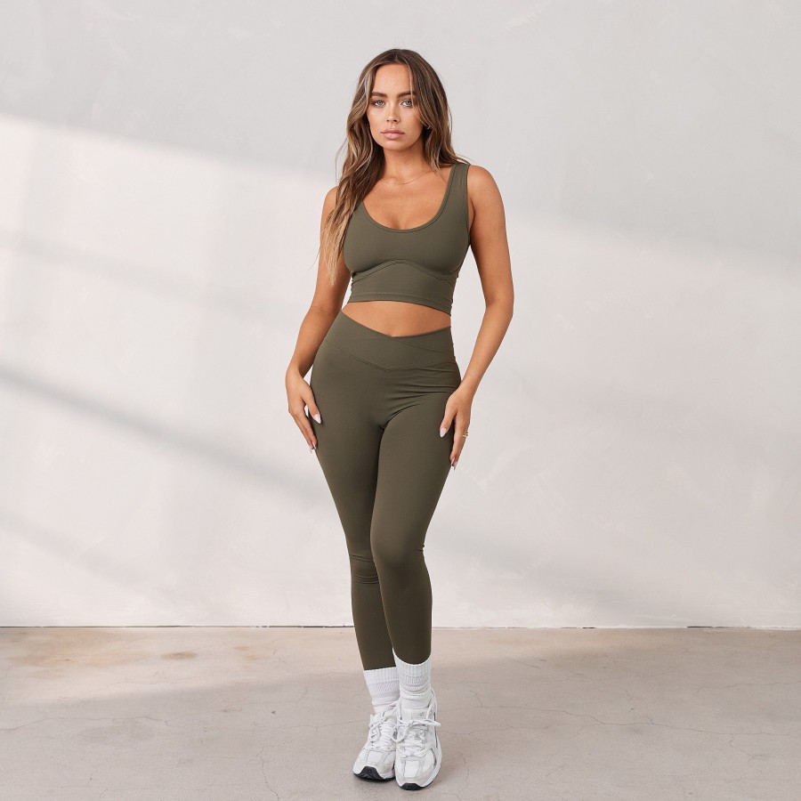 Apparel Lounge Leggings | Silhouette Crossover Leggings - Cedar