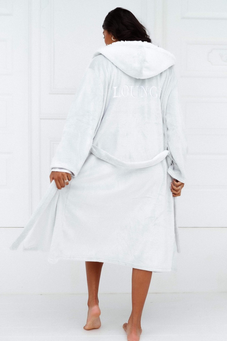 Sleep Lounge Dressing Gowns & Bathrobes | So Soft Luxury Dressing Gown - Grey