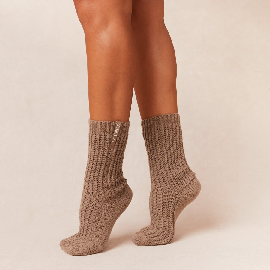 Apparel Lounge Loungewear | Snooze Knitted Socks - Fawn