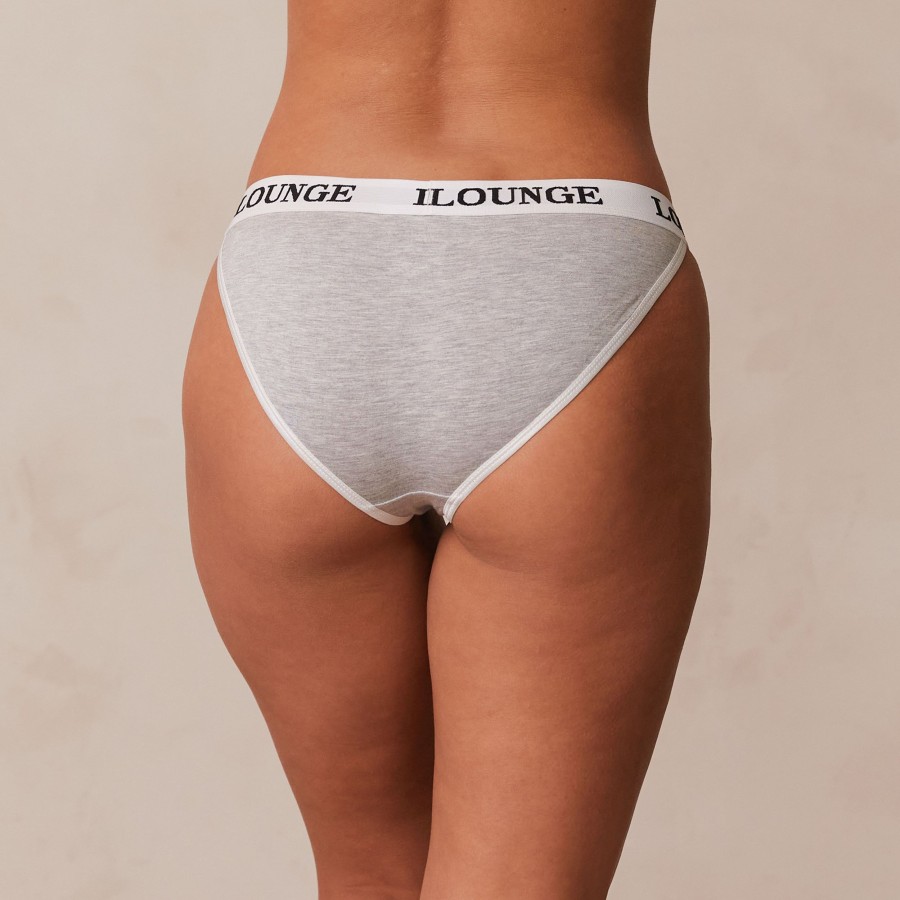 Bottoms Lounge Briefs | Bamboo Triangle Briefs - Grey