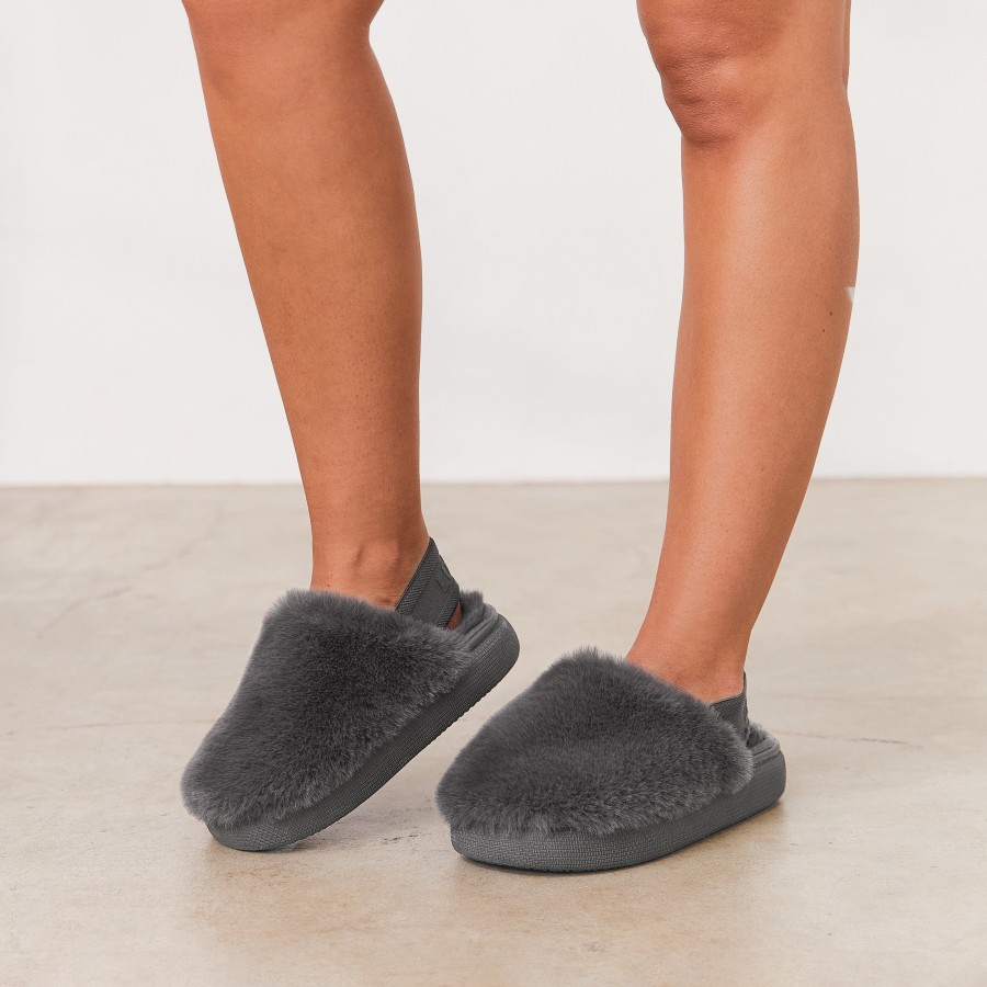 Apparel Lounge Loungewear | Signature Slippers - Charcoal