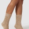 Apparel Lounge Socks | Chenille Knitted Socks - Mink