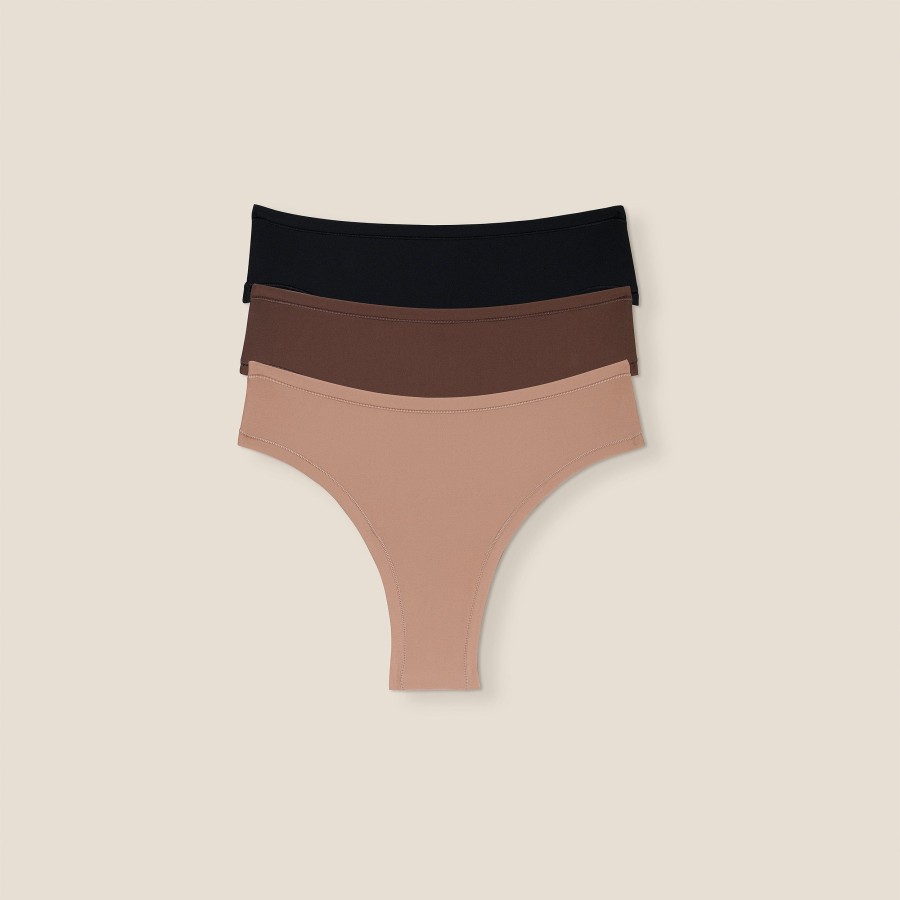 Bottoms Lounge Briefs | Nude Brazilian (3 Pack) - Multi