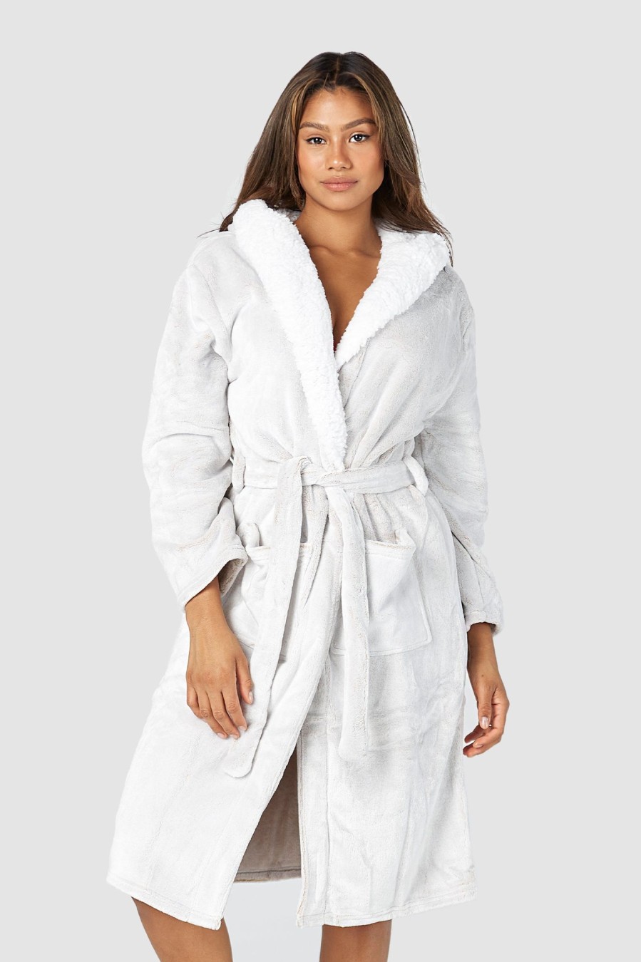 Sleep Lounge Dressing Gowns & Bathrobes | So Soft Luxury Dressing Gown - Mink