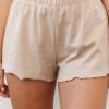 Sleep Lounge Pyjama Bottoms | Ruffle Pyjama Shorts - Mink