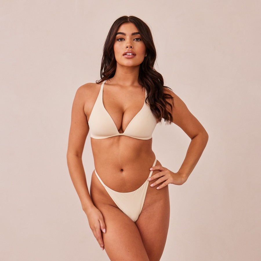 Bras Lounge Non&Wired | Light Non-Wired Plunge T-Shirt Bra - Latte