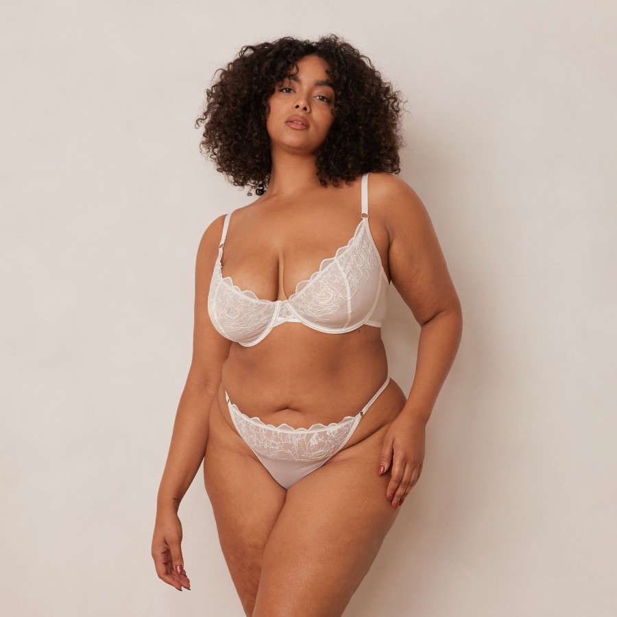 Bras Lounge Non&Padded | Illustration Balcony Bra - Pearl