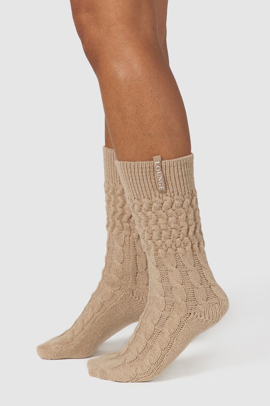 Apparel Lounge Socks | Snug Knitted Socks - Mink