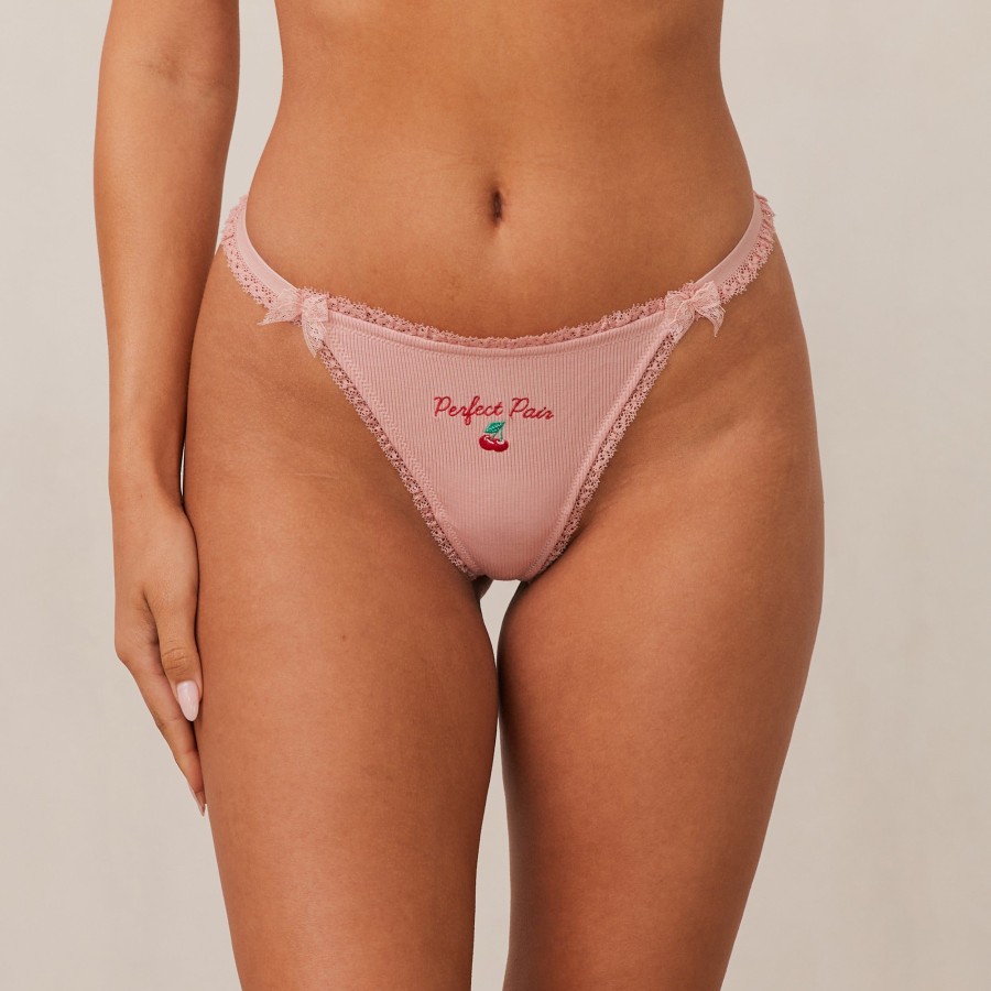 Bottoms Lounge Bundle & Save | Fruity 'Perfect Pair' G-String - Pink