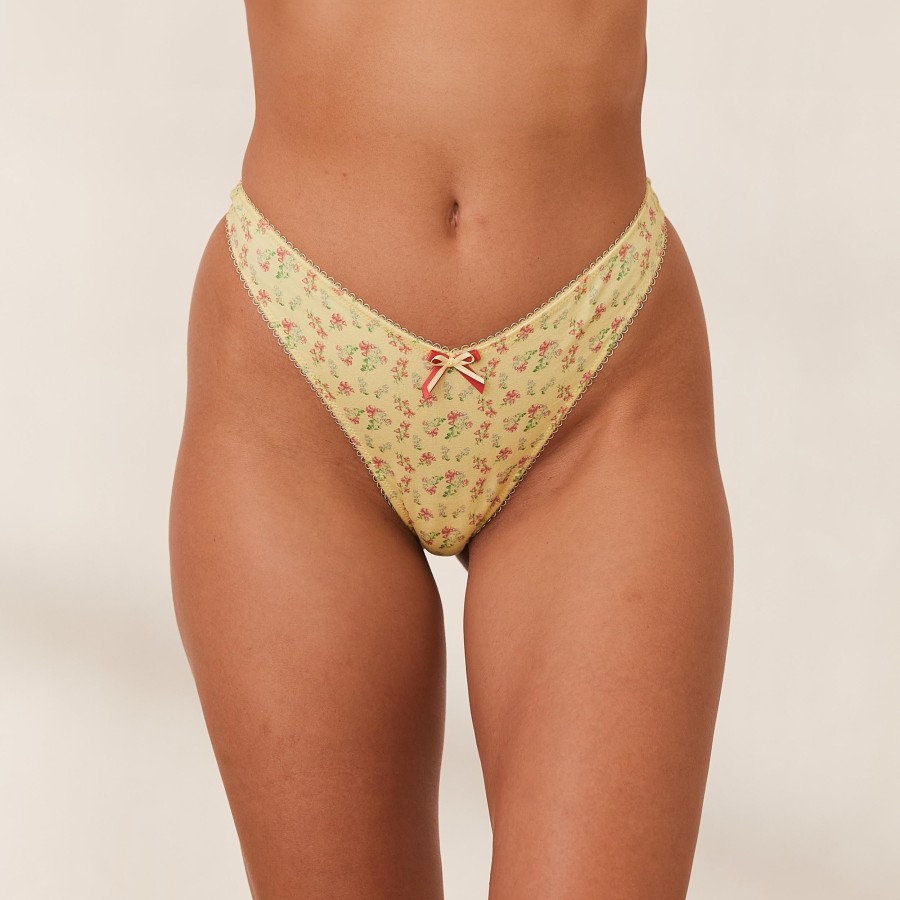 Bottoms Lounge G&Strings | Sweet G-String - Lemon Floral