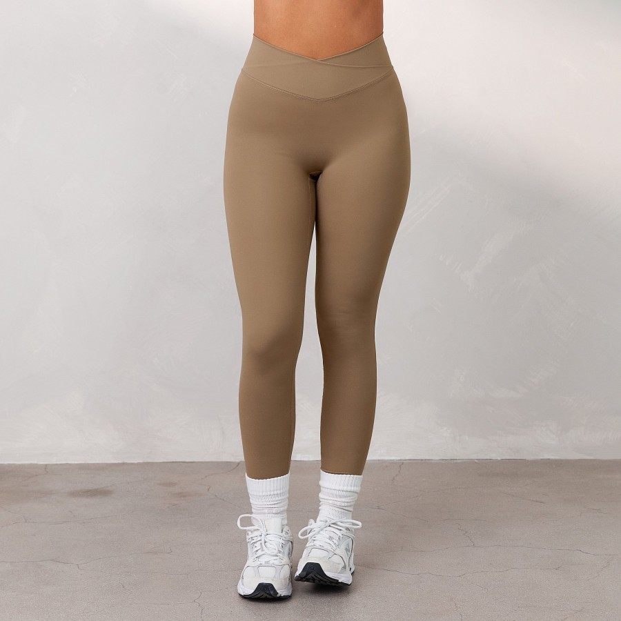 Apparel Lounge Leggings | Silhouette Crossover Leggings - Toffee