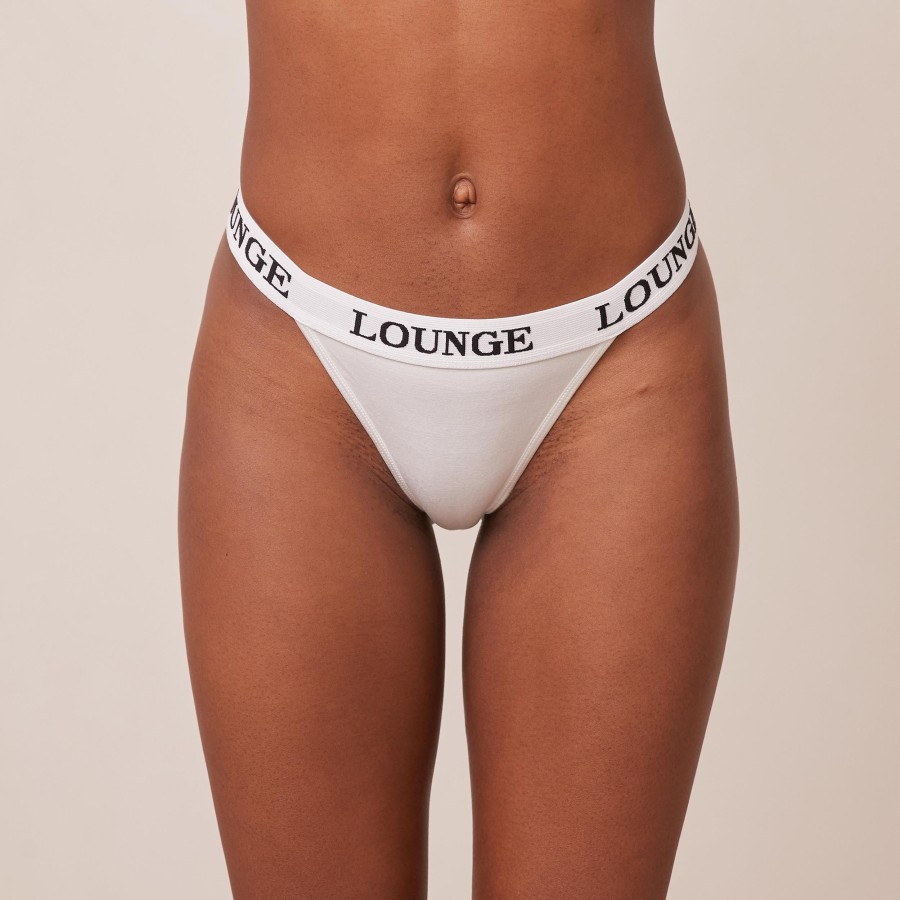 Bras Lounge Maternity & Nursing | Bamboo Triangle Thong - All White