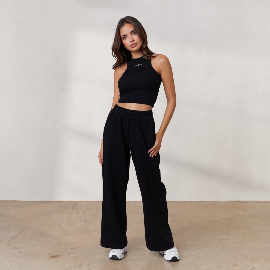 Apparel Lounge Joggers & Trousers | Signature Wide Leg Joggers - Black