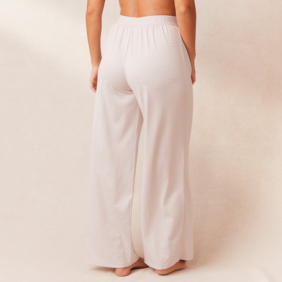 Apparel Lounge Loungewear | Classic Fleece Oversized Pyjama Trousers - Cream