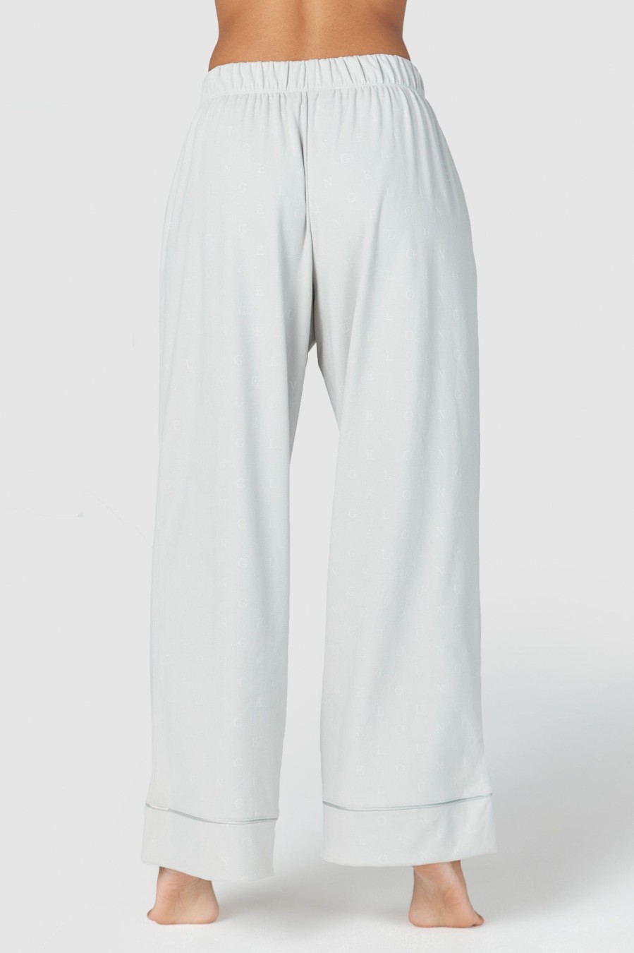 Sleep Lounge Pyjama Bottoms | Luxury Embossed Pyjama Trousers - Frost