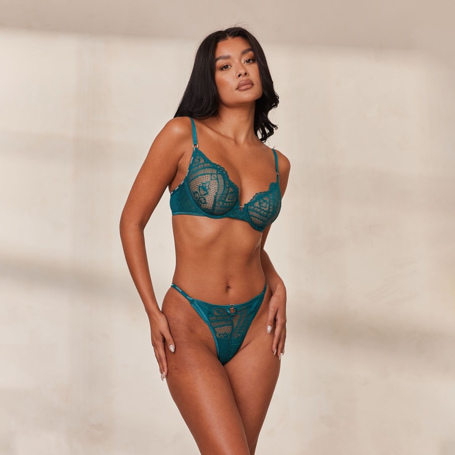 Bras Lounge Wired | Charmed Balcony Bra - Turquoise