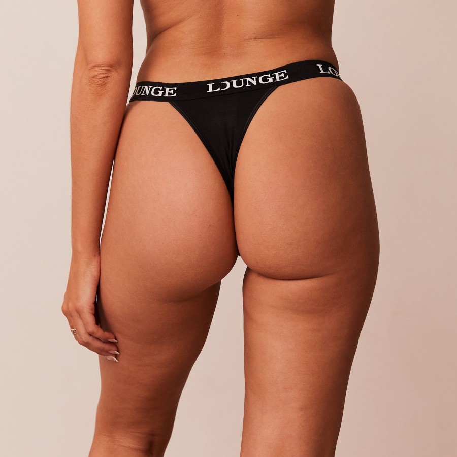 Bras Lounge Maternity & Nursing | Bamboo Triangle Thong - All Black