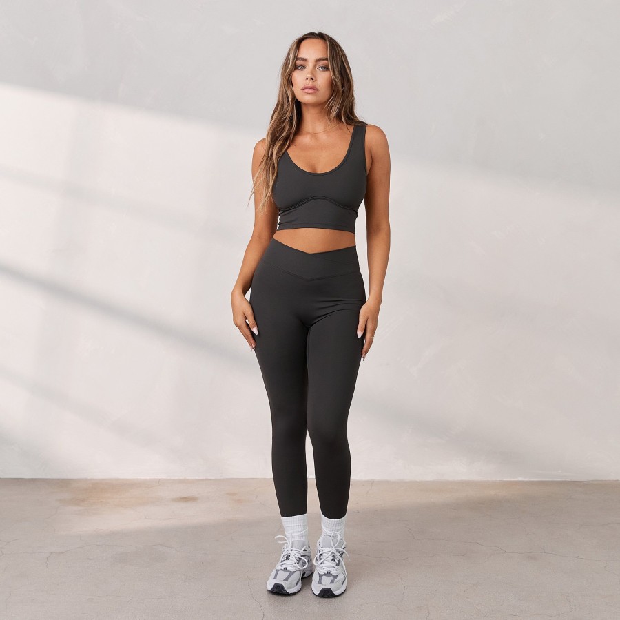 Apparel Lounge Leggings | Silhouette Crossover Leggings - Washed Black