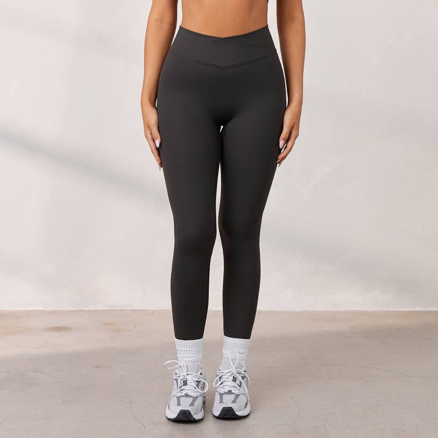 Apparel Lounge Leggings | Silhouette Crossover Leggings - Washed Black