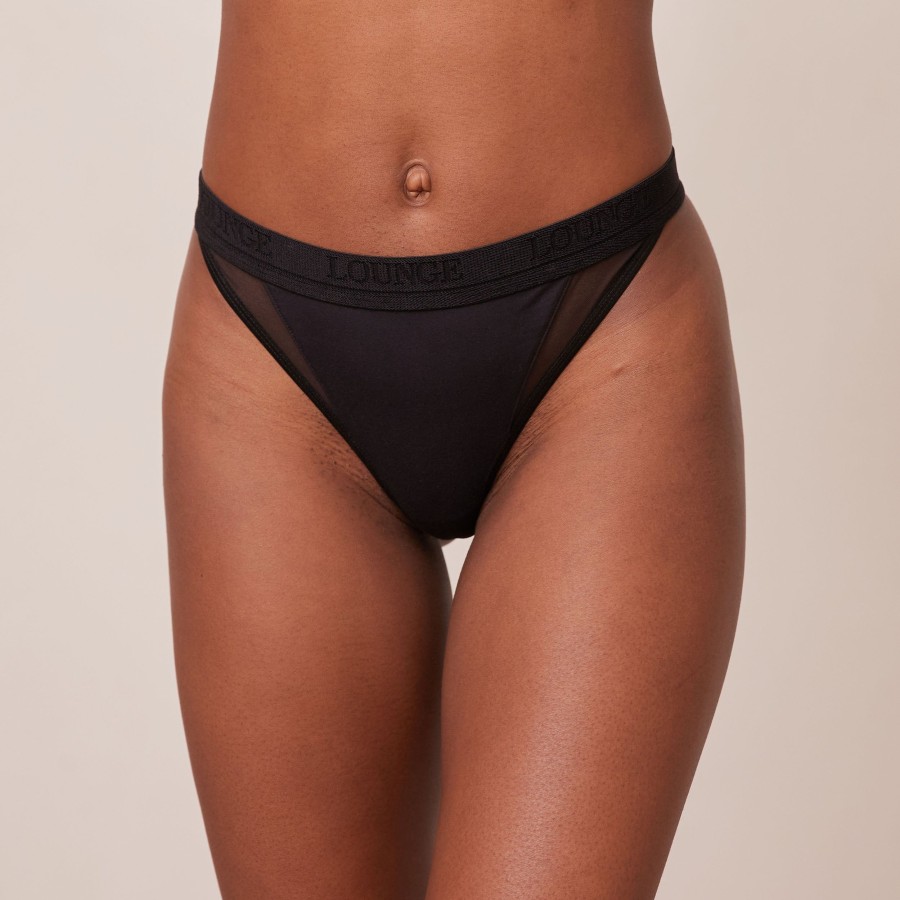 Bras Lounge Maternity & Nursing | Contour Mesh Thong - Black