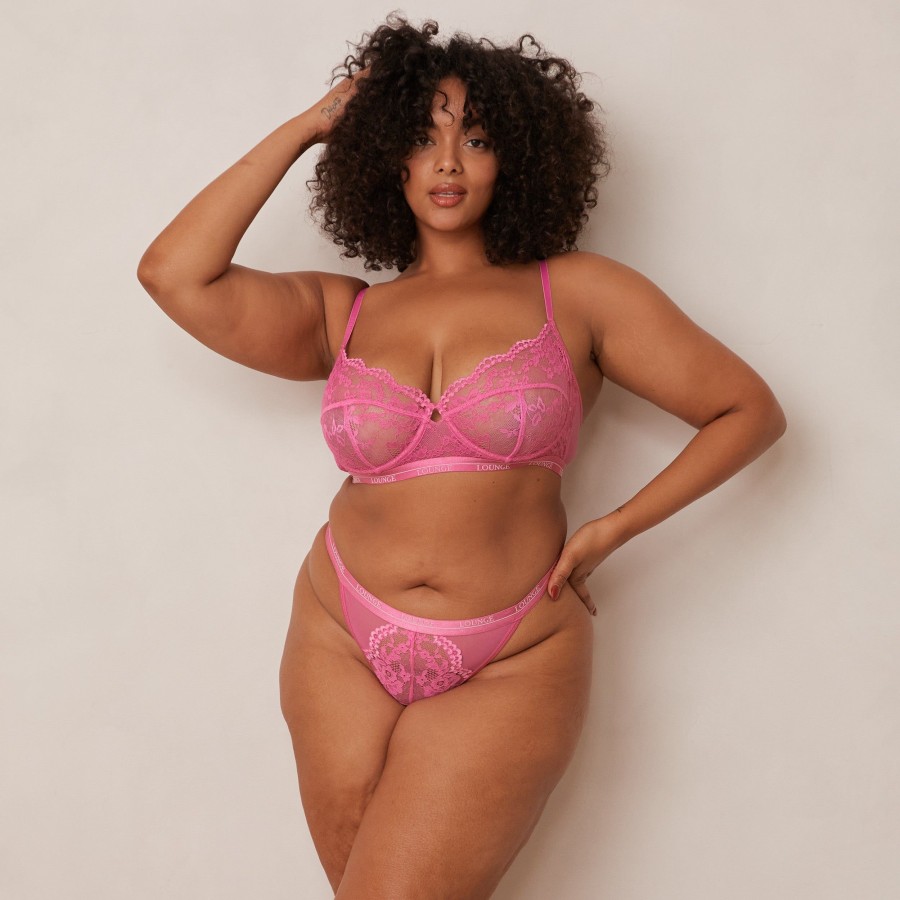 Bras Lounge Non&Padded | Blossom Balcony Bra - Hot Pink