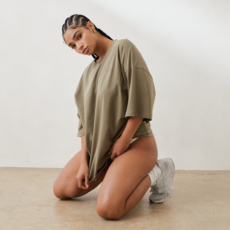 Apparel Lounge T-Shirts & Tops | Essential Oversized T-Shirt - Olive