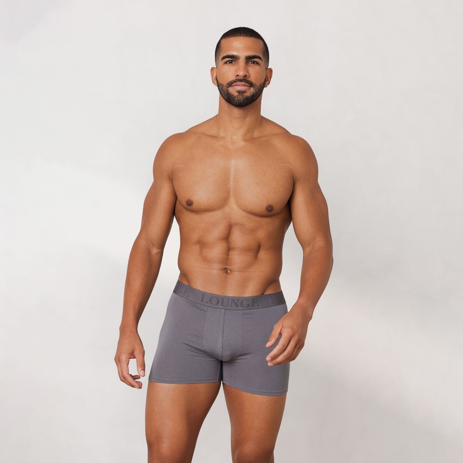 Bottoms Lounge Multipacks | Men'S Luxe Boxers (3 Pack) - Charcoal