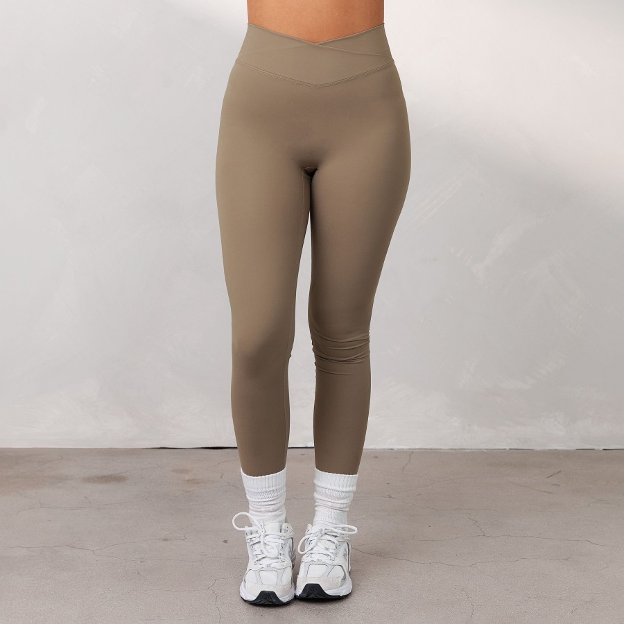 Apparel Lounge Leggings | Silhouette Crossover Leggings - Dune