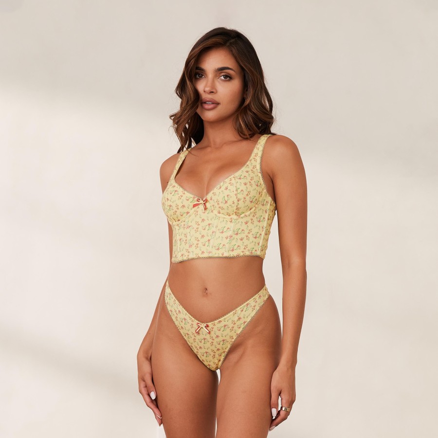 Bras Lounge Wired | Sweet Longline Bra - Lemon Floral