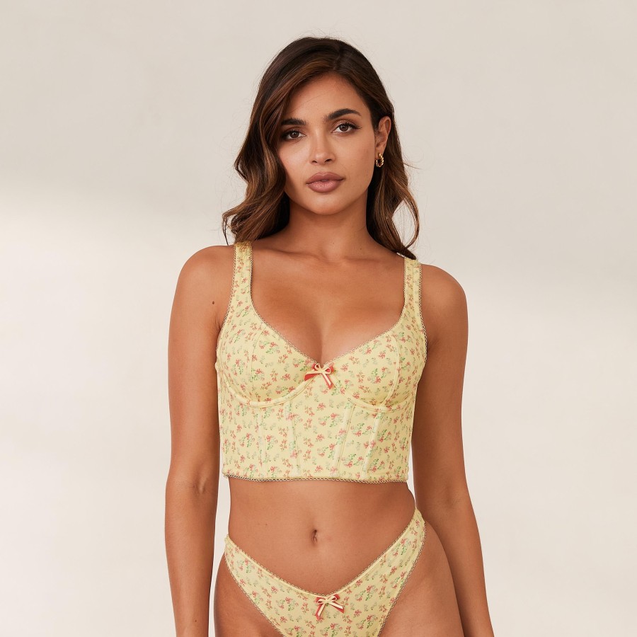 Bras Lounge Wired | Sweet Longline Bra - Lemon Floral