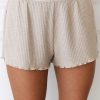 Sleep Lounge Pyjama Bottoms | Soft Waffle Pyjama Shorts - Mink