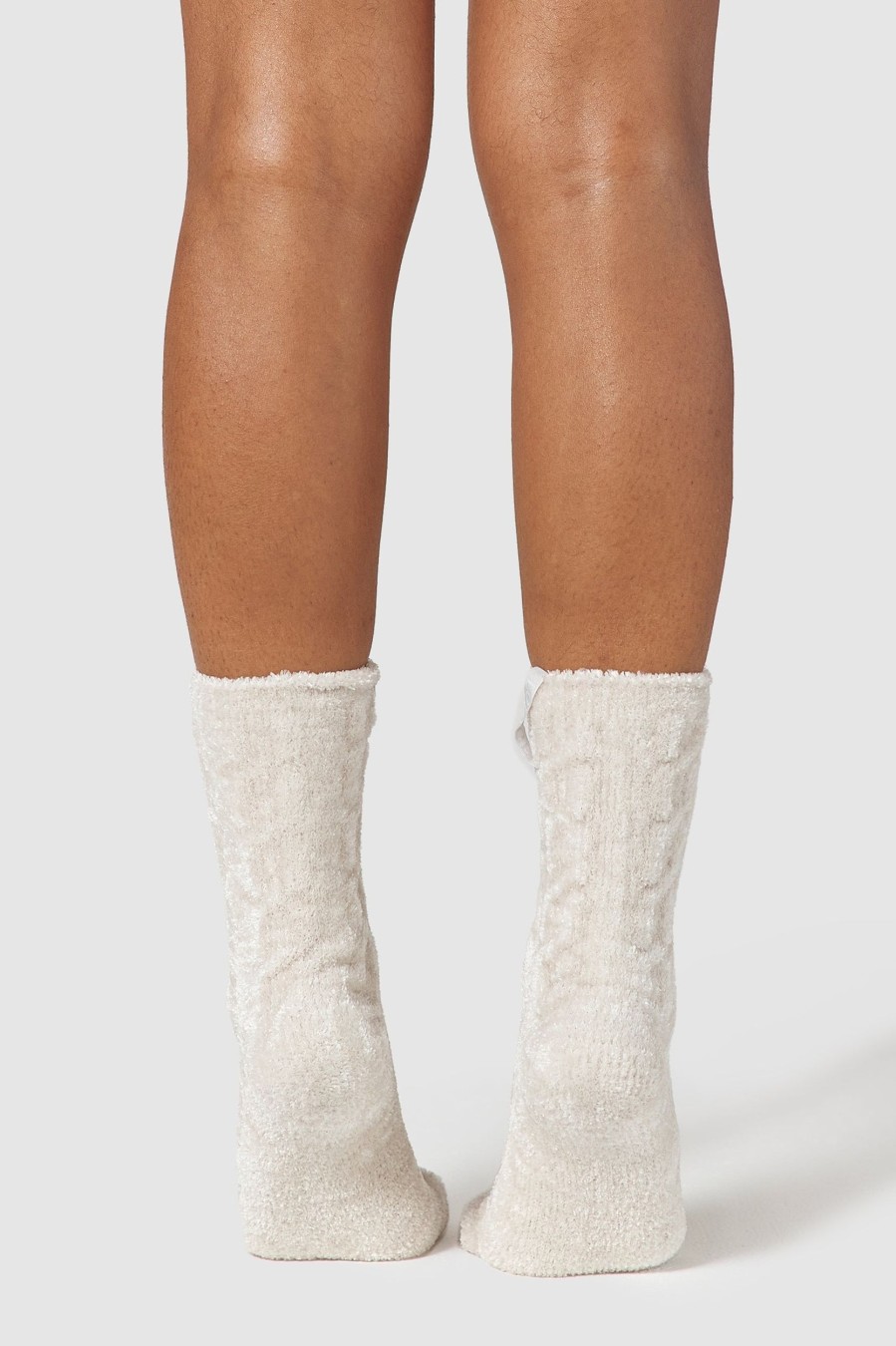 Apparel Lounge Socks | Chenille Knitted Socks - Pearl