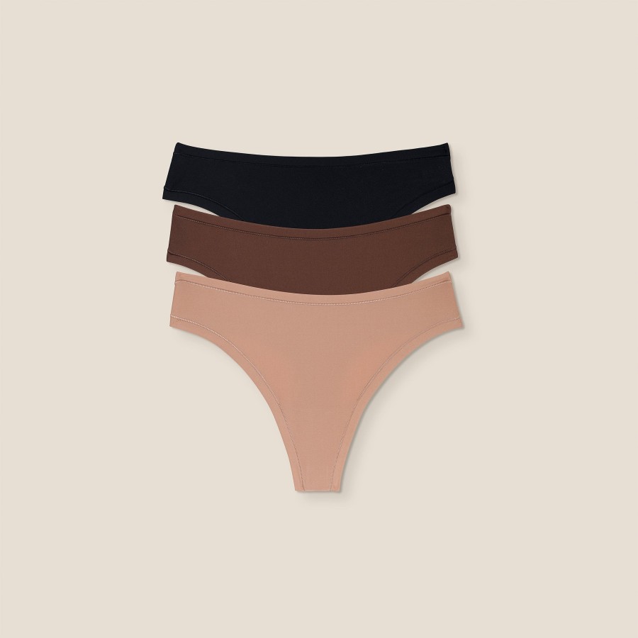 Bottoms Lounge Thongs | Nude Thong (3 Pack) - Multi