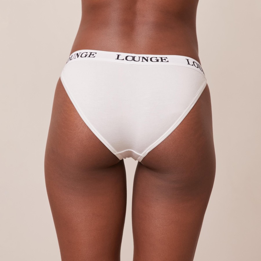 Bottoms Lounge Briefs | Bamboo Triangle Briefs - All White