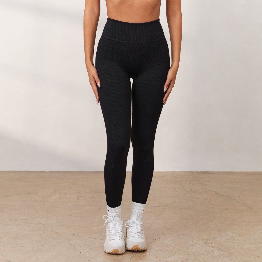 Apparel Lounge Leggings | Cosy Ribbed Leggings - Black