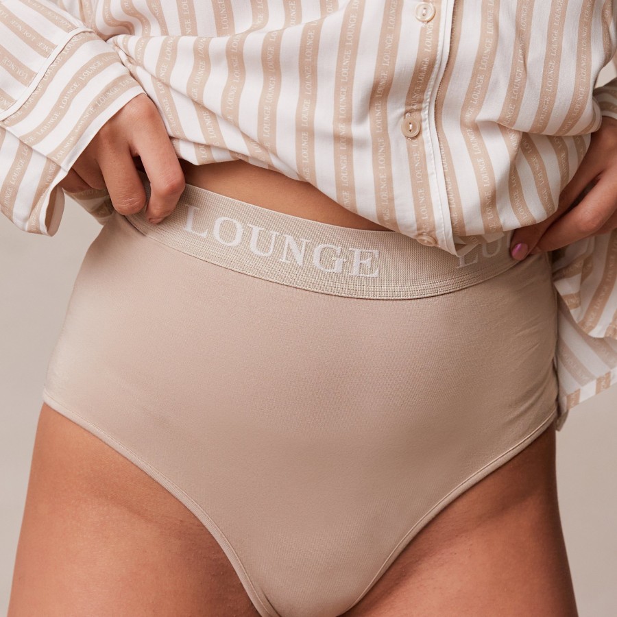 Sleep Lounge Pyjama Bottoms | Pinstripe Pyjama Briefs - Mink