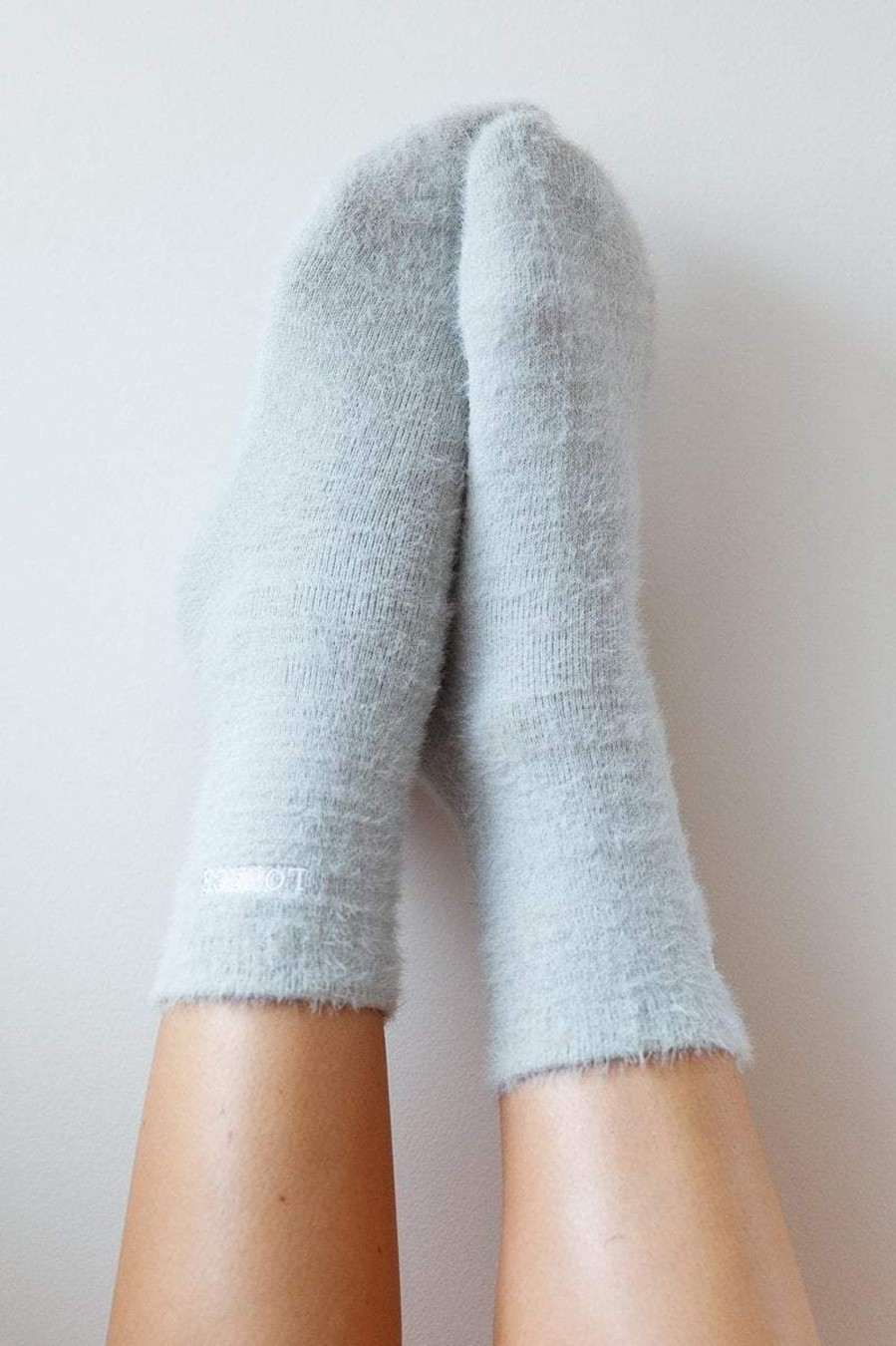 Apparel Lounge Accessories | Embroidered Lounge Toastie Socks - Silver