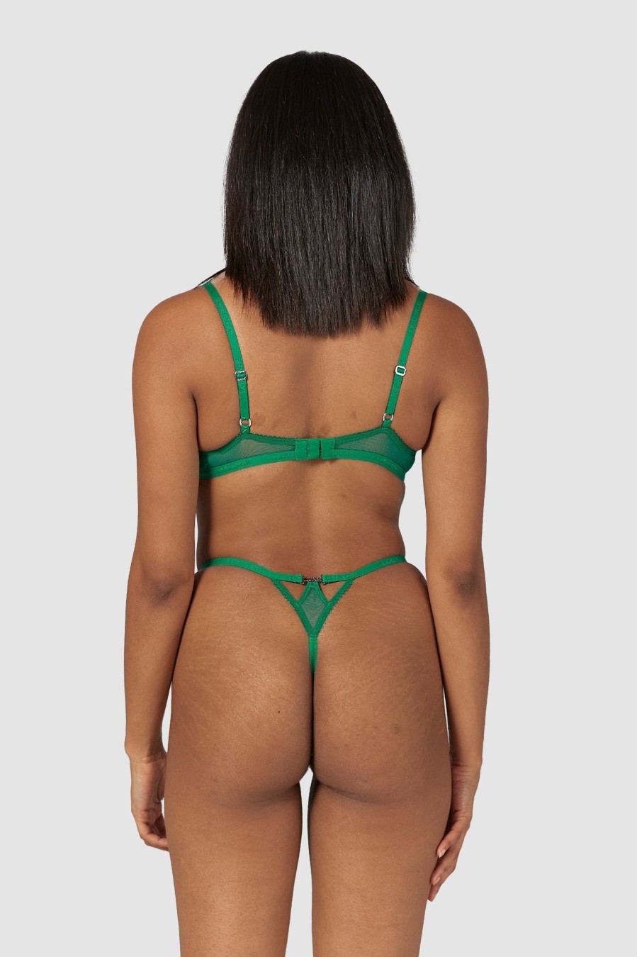 Bras Lounge Lace | Flirt Balcony Bra - Emerald