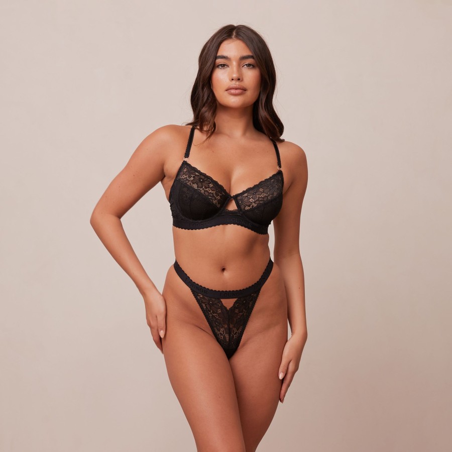 Bras Lounge Lace | Flair Balcony Bra - Black