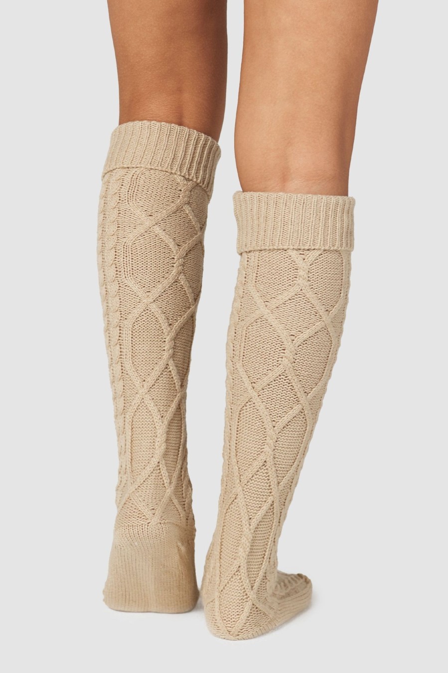 Apparel Lounge Accessories | Knee-High Cosy Knitted Socks - Mink